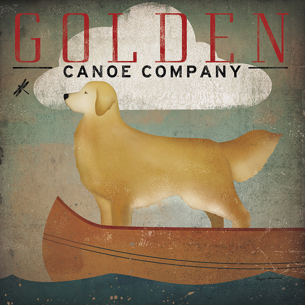 Reproduction of Golden Dog Canoe Co by Ryan Fowler - Wall Decor Art