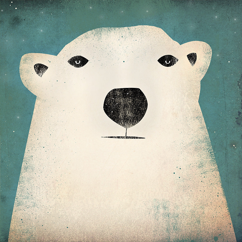 Reproduction of Polar Bear by Ryan Fowler - Wall Decor Art