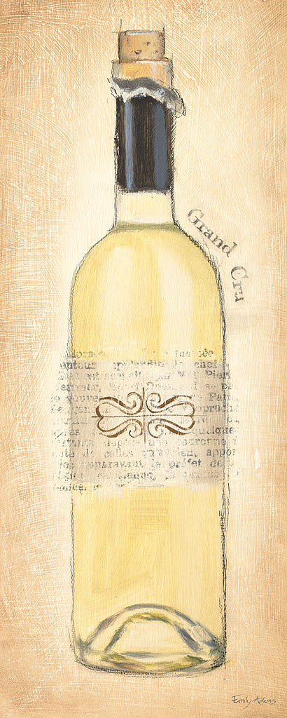 Reproduction of Grand Cru Blanc Bottle by Emily Adams - Wall Decor Art