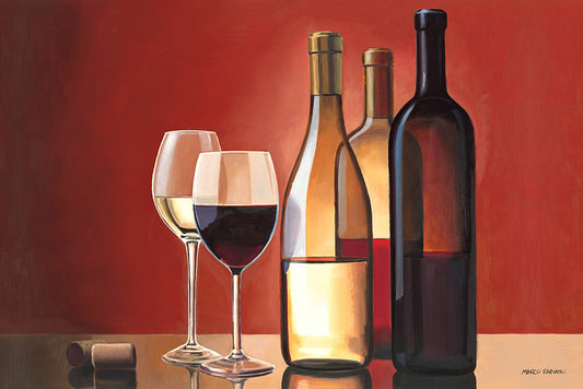 Reproduction of Wine Trio by Marco Fabiano - Wall Decor Art