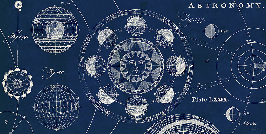 Reproduction of Blueprint Astronomy by Sue Schlabach - Wall Decor Art