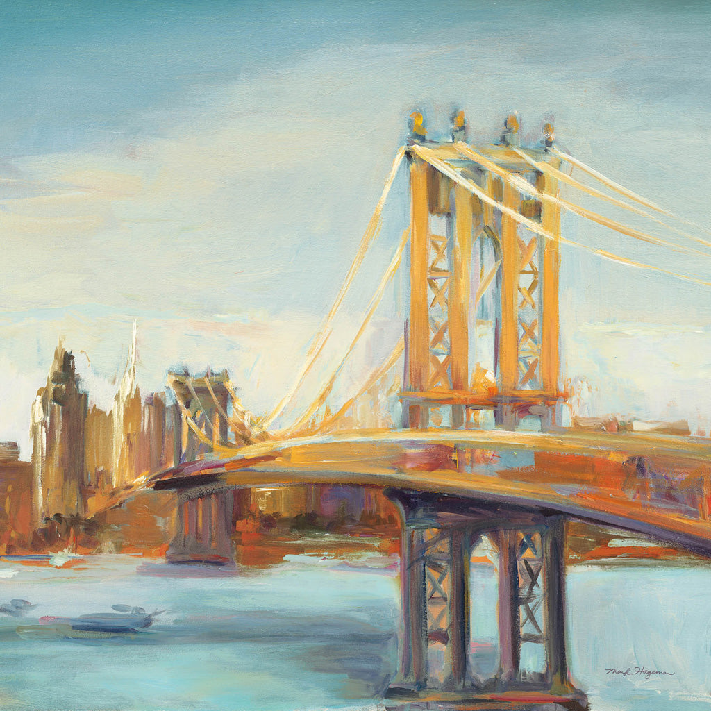 Reproduction of Sunny Manhattan Bridge Crop by Marilyn Hageman - Wall Decor Art