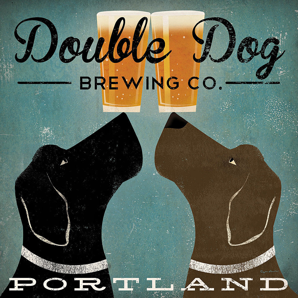 Reproduction of Double Dog Brewing Co by Ryan Fowler - Wall Decor Art