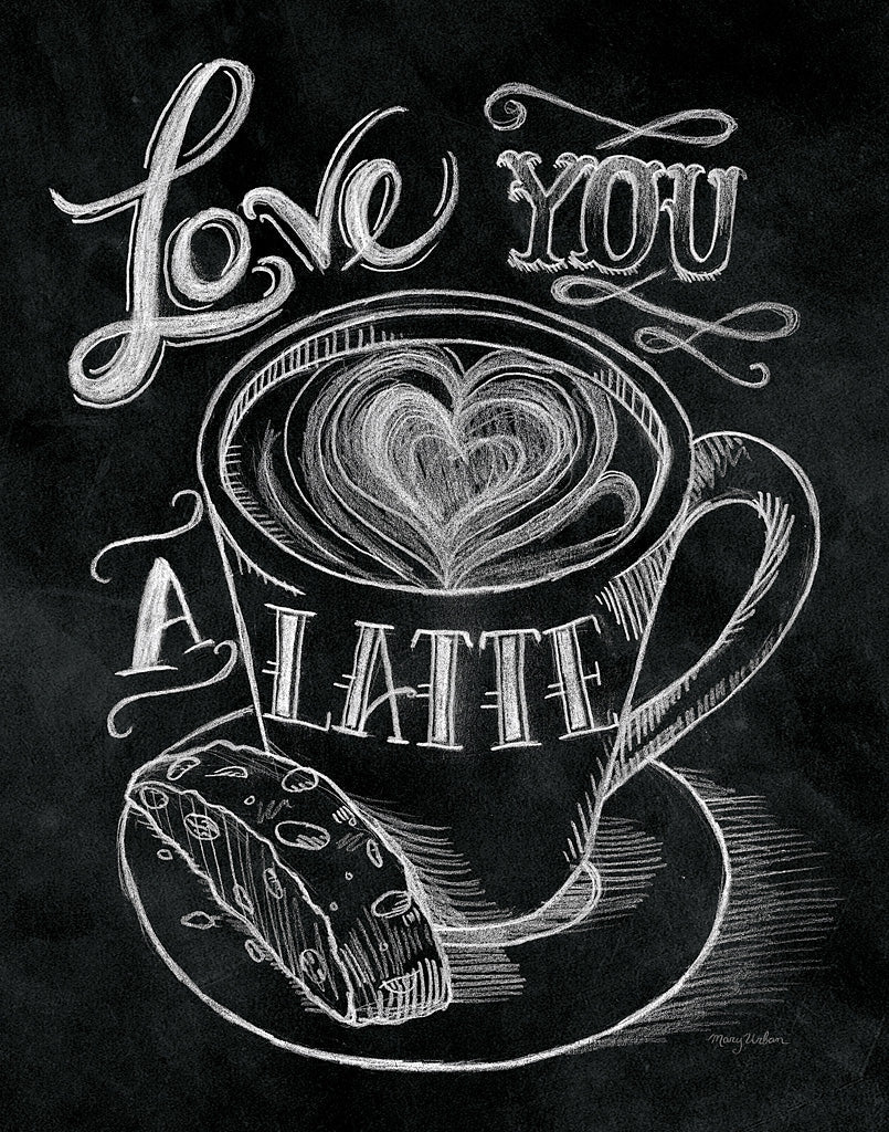 Reproduction of Love You a Latte No Border by Mary Urban - Wall Decor Art