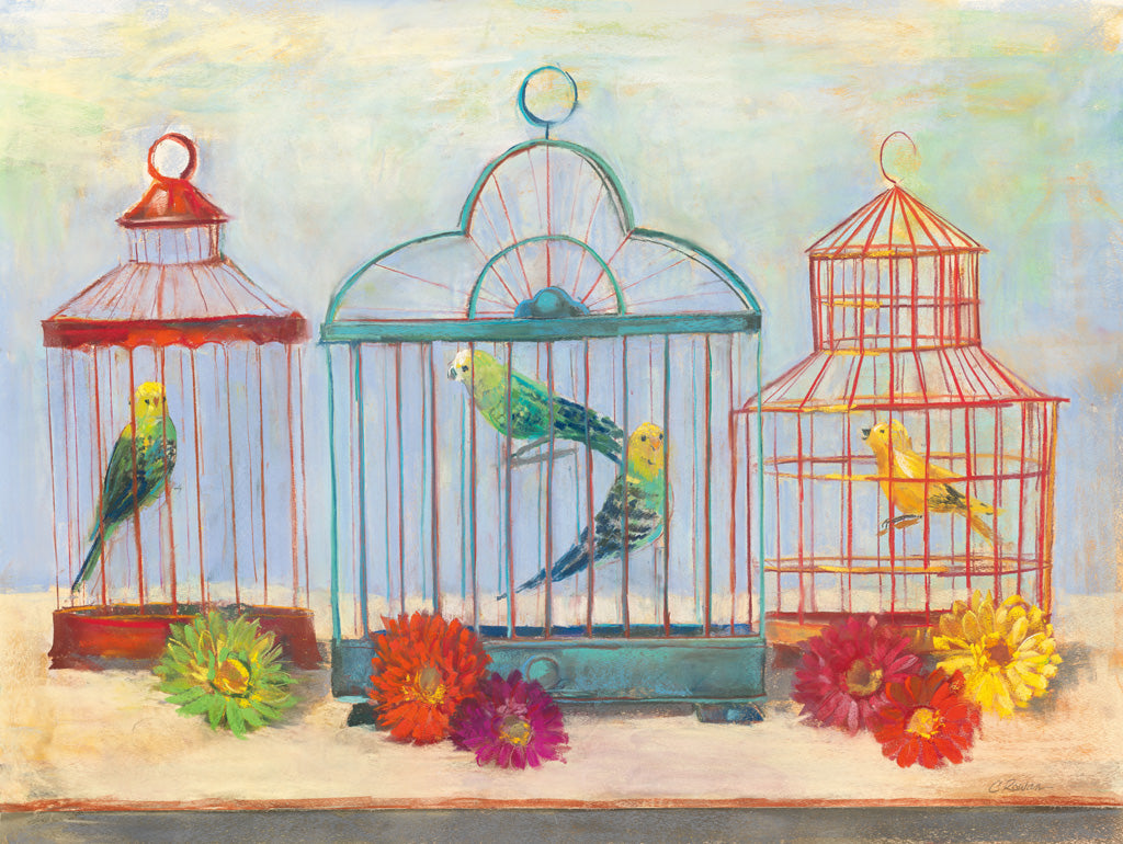 Reproduction of Vintage  Birdcage I by Carol Rowan - Wall Decor Art