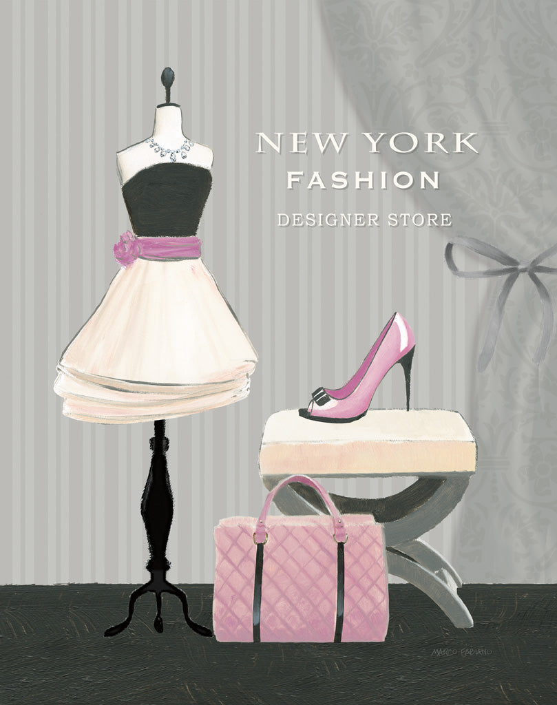 Reproduction of Dress Fitting Boutique I by Marco Fabiano - Wall Decor Art