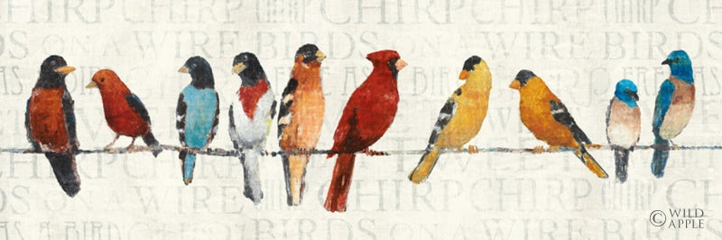 Reproduction of The Usual Suspects - Birds on a Wire by Avery Tillmon - Wall Decor Art