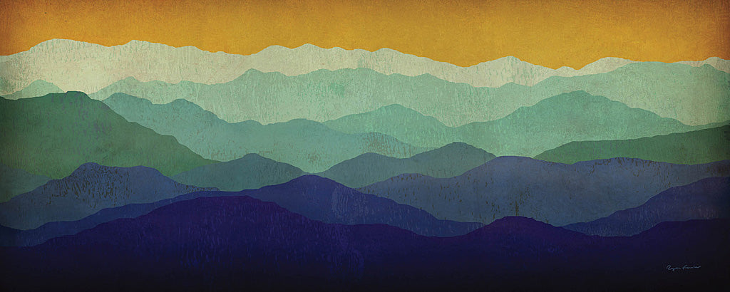 Reproduction of Yellow Sky Mountains by Ryan Fowler - Wall Decor Art