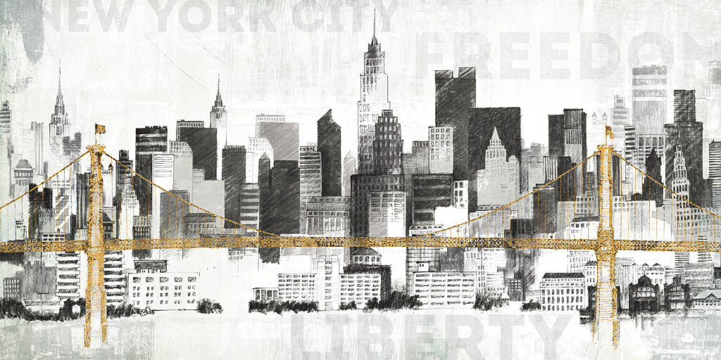 Reproduction of New York Skyline II by Avery Tillmon - Wall Decor Art