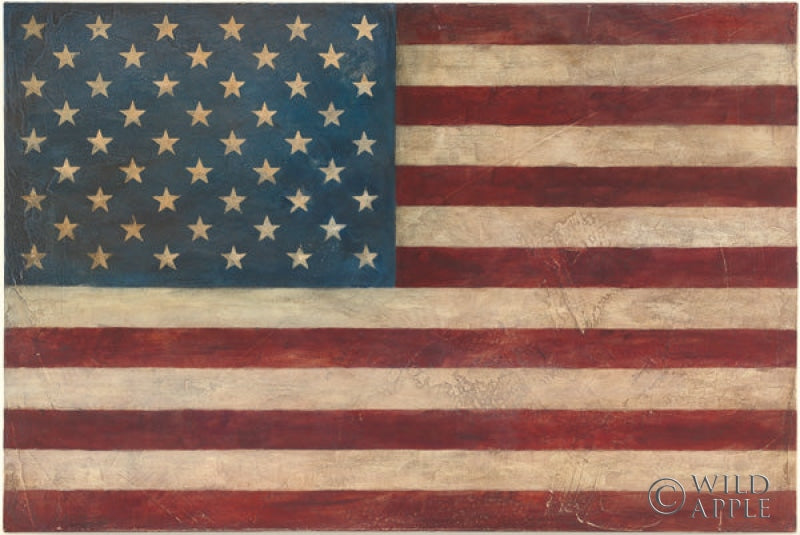 Reproduction of US Flag by Avery Tillmon - Wall Decor Art