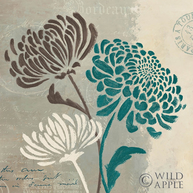 Reproduction of Chrysanthemums II by Wellington Studio - Wall Decor Art
