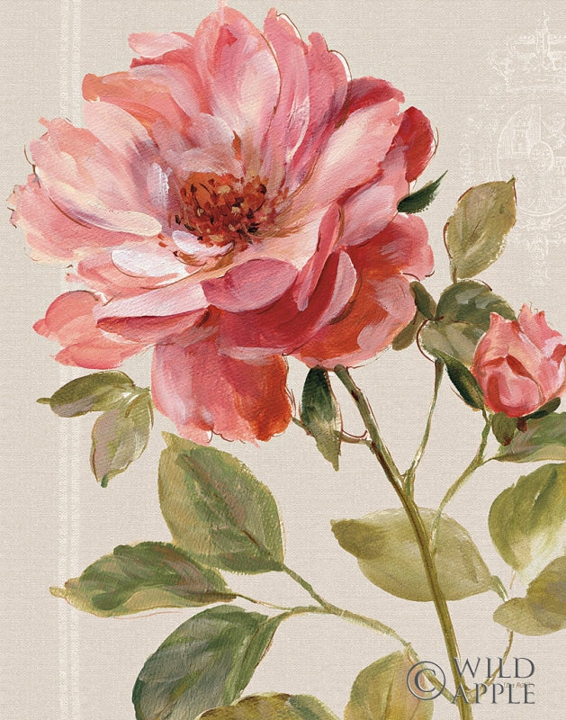 Reproduction of Harmonious Rose Linen by Lisa Audit - Wall Decor Art