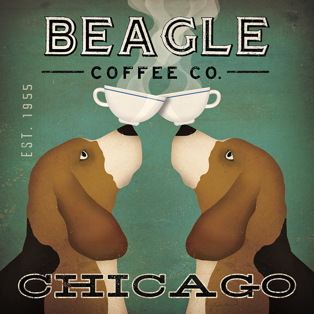 Reproduction of Beagle Coffee Co Chicago by Ryan Fowler - Wall Decor Art