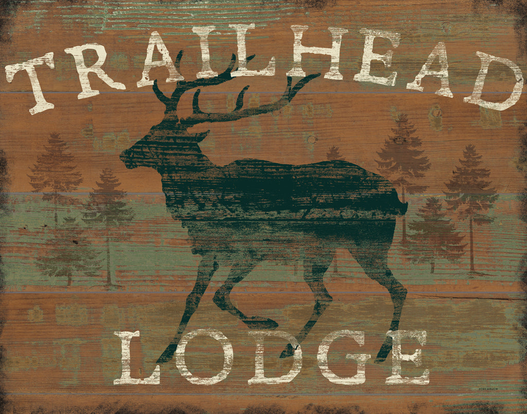 Reproduction of Trailhead Lodge by Sue Schlabach - Wall Decor Art
