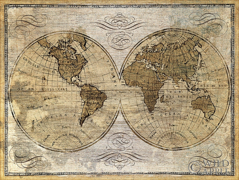 Reproduction of Worldwide I by James Wiens - Wall Decor Art