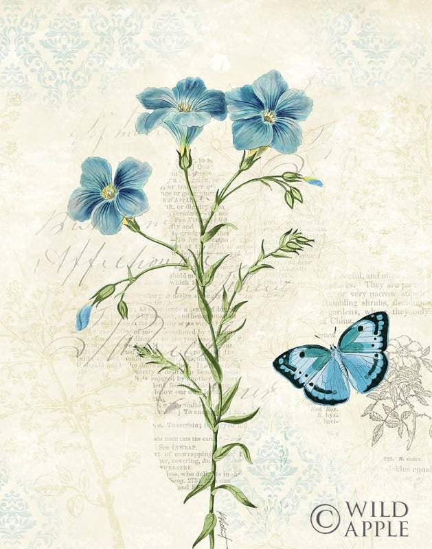 Reproduction of Booked Blue III Crop by Katie Pertiet - Wall Decor Art