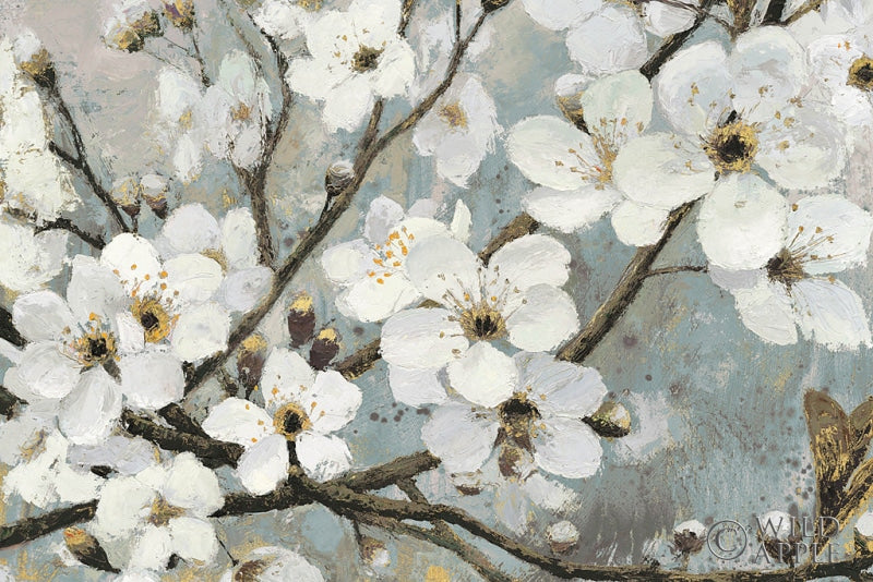 Reproduction of Cherry Blossoms I Blue by James Wiens - Wall Decor Art