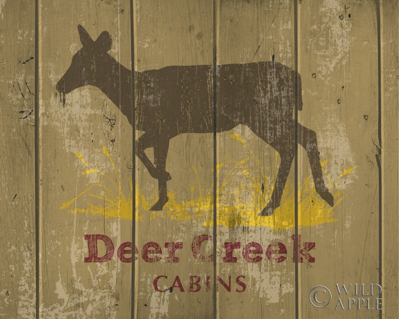 Reproduction of Silhouette Lodge Deer Creek by Beth Grove - Wall Decor Art