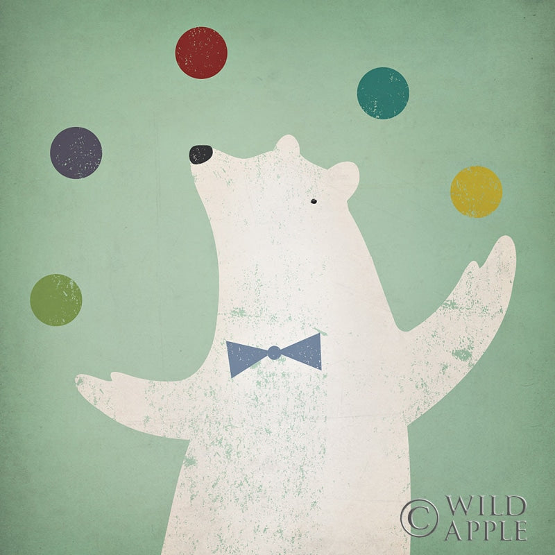 Reproduction of Circus Polar Bear by Ryan Fowler - Wall Decor Art