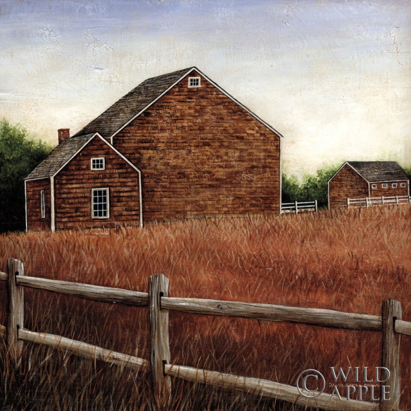 Reproduction of Weathered Barns by David Carter Brown - Wall Decor Art