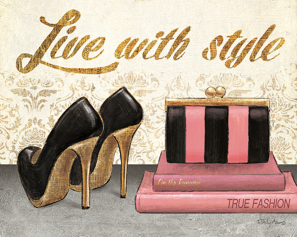 Reproduction of Shoe Fetish Live with Style by Emily Adams - Wall Decor Art