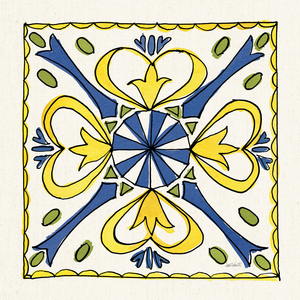 Reproduction of Citron Tiles III by Anne Tavoletti - Wall Decor Art