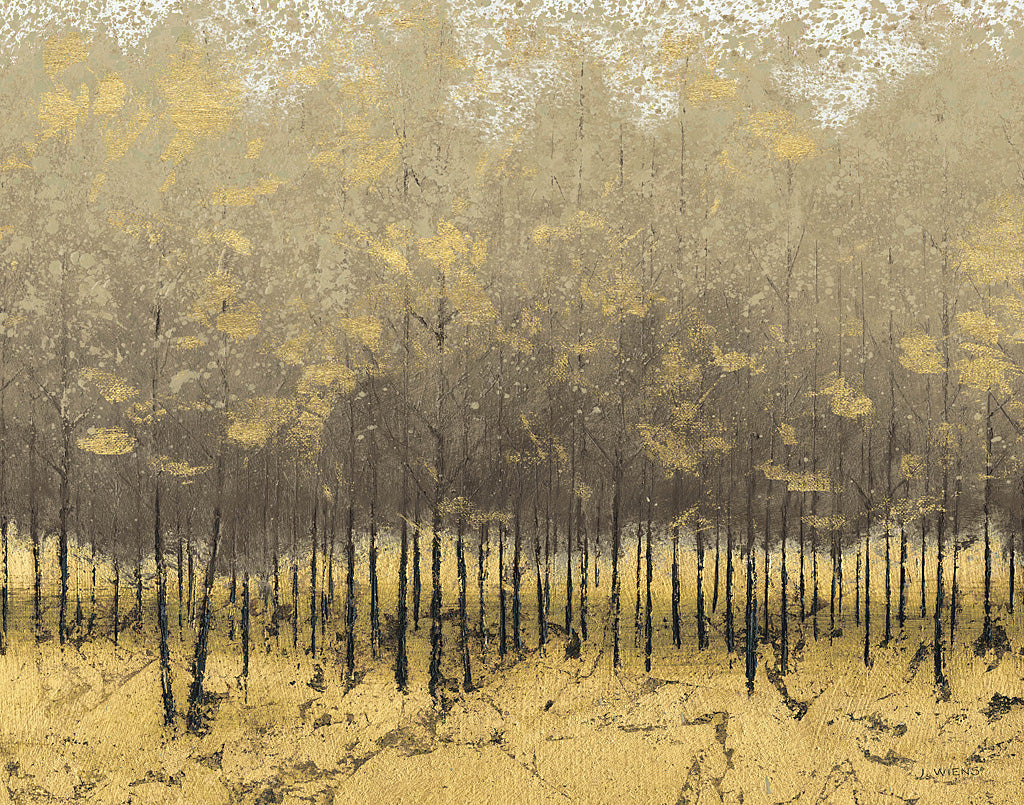 Reproduction of Golden Trees III Taupe Crop by James Wiens - Wall Decor Art