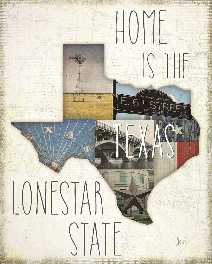 Reproduction of InstaStates III by Jess Aiken - Wall Decor Art