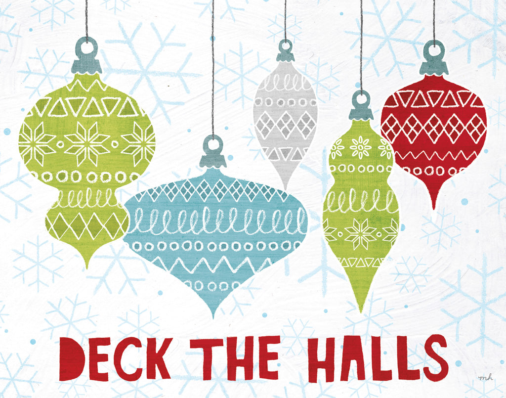 Reproduction of Deck the Halls Red by Moira Hershey - Wall Decor Art