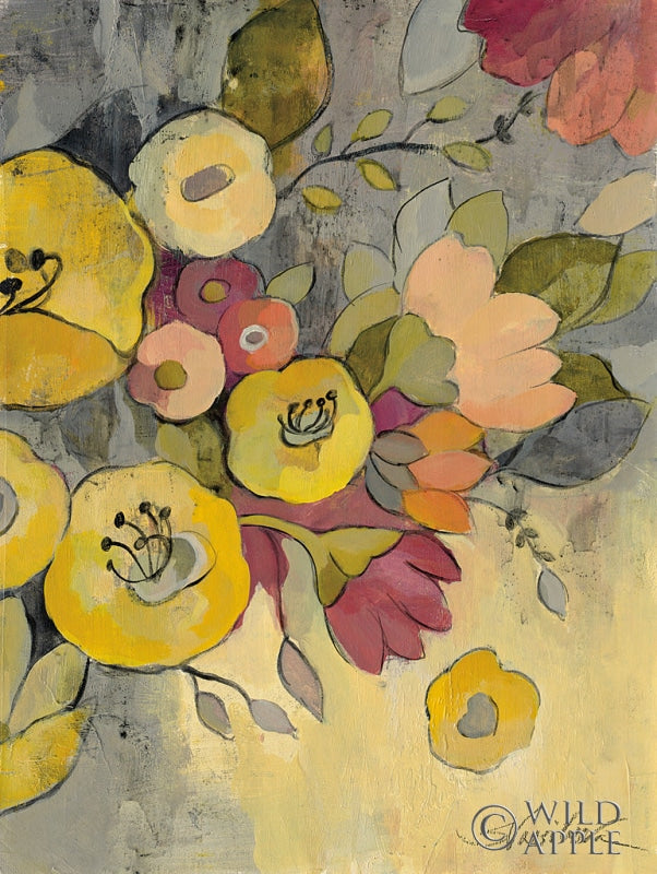 Reproduction of Yellow Floral Duo I by Silvia Vassileva - Wall Decor Art