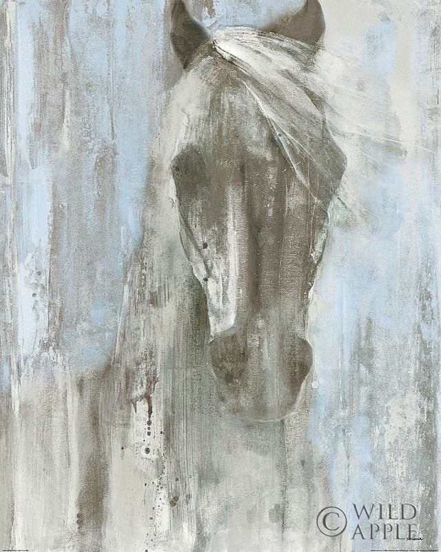 Reproduction of Shadow Light v.2 on Blue by Albena Hristova - Wall Decor Art