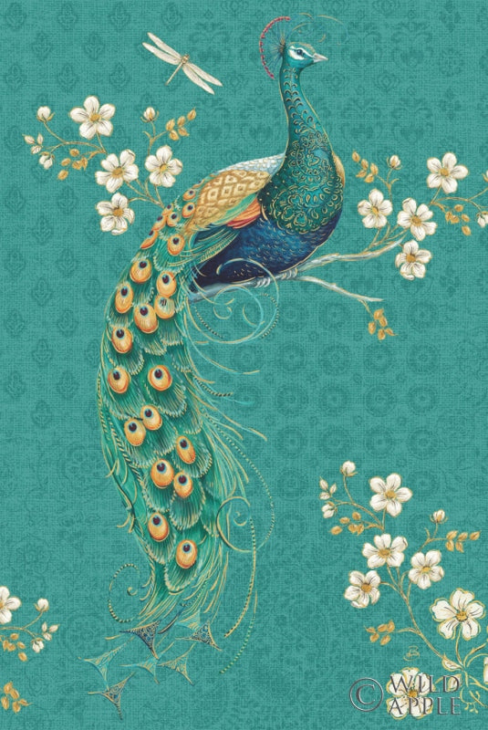 Reproduction of Ornate Peacock IXD by Daphne Brissonnet - Wall Decor Art