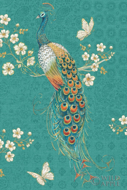 Reproduction of Ornate Peacock XD by Daphne Brissonnet - Wall Decor Art
