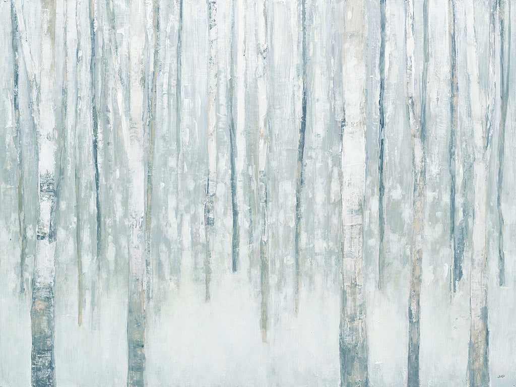 Reproduction of Birches in Winter Blue Gray by Julia Purinton - Wall Decor Art