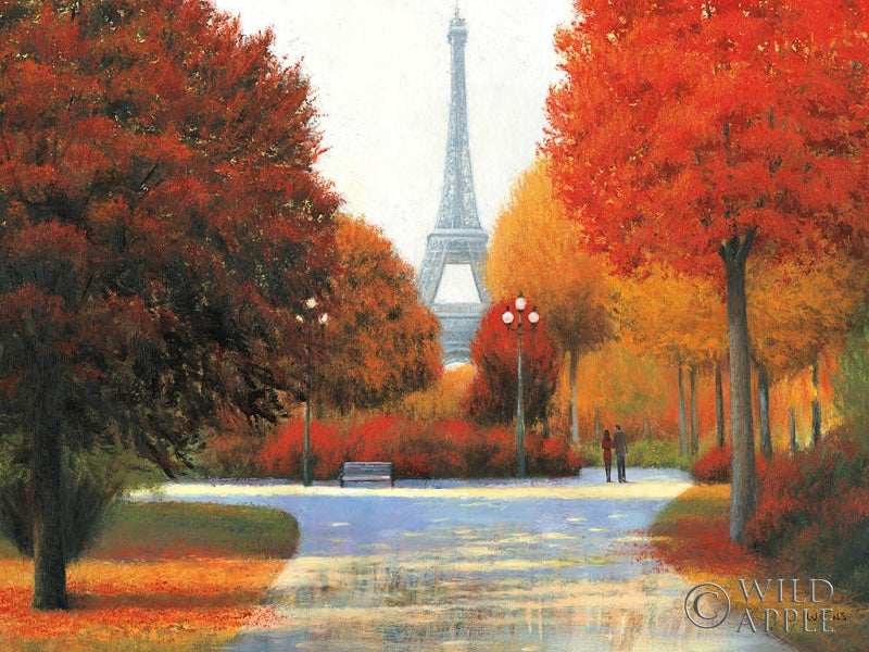 Reproduction of Autumn in Paris Couple by James Wiens - Wall Decor Art