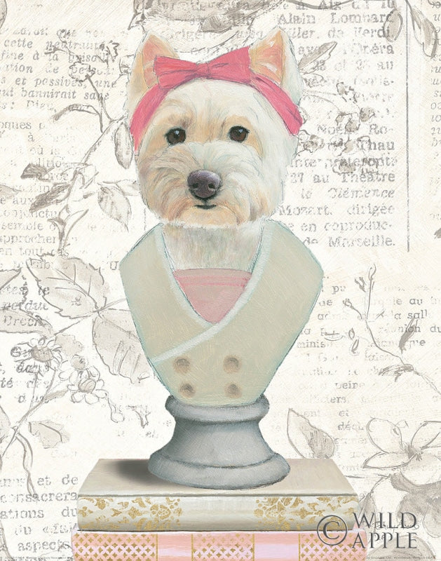 Reproduction of Canine Couture Newsprint II by Emily Adams - Wall Decor Art