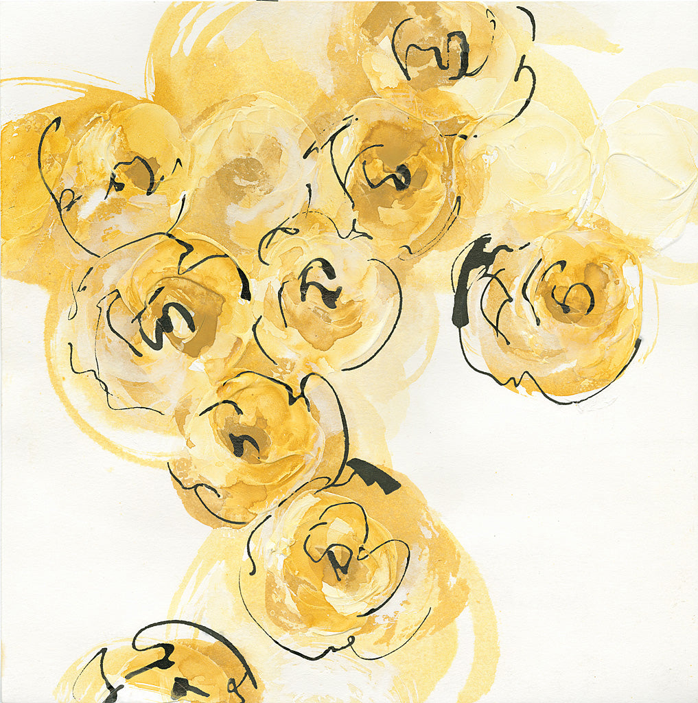 Reproduction of Yellow Roses Anew I by Chris Paschke - Wall Decor Art
