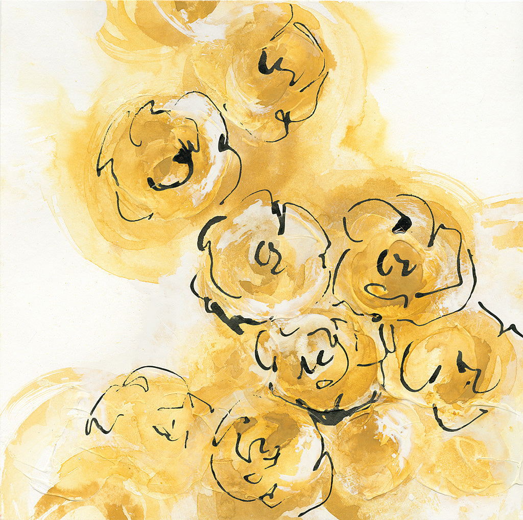 Reproduction of Yellow Roses Anew II by Chris Paschke - Wall Decor Art