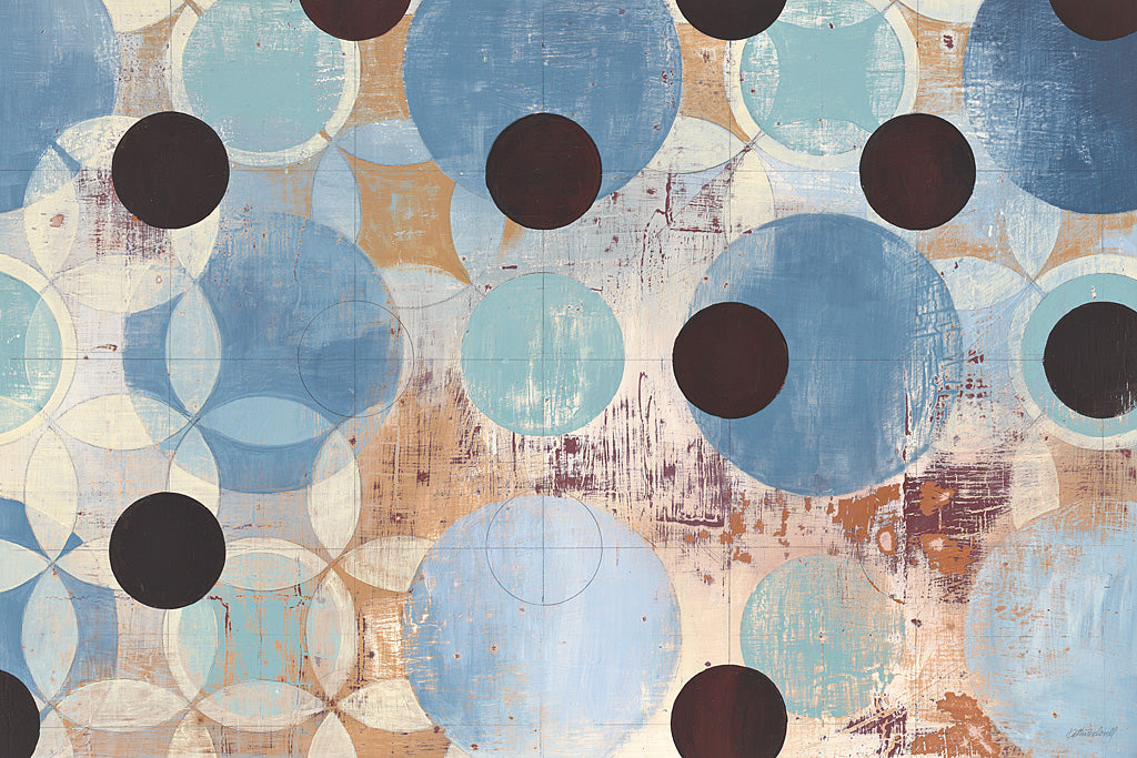 Reproduction of Blue Dots by Kathrine Lovell - Wall Decor Art