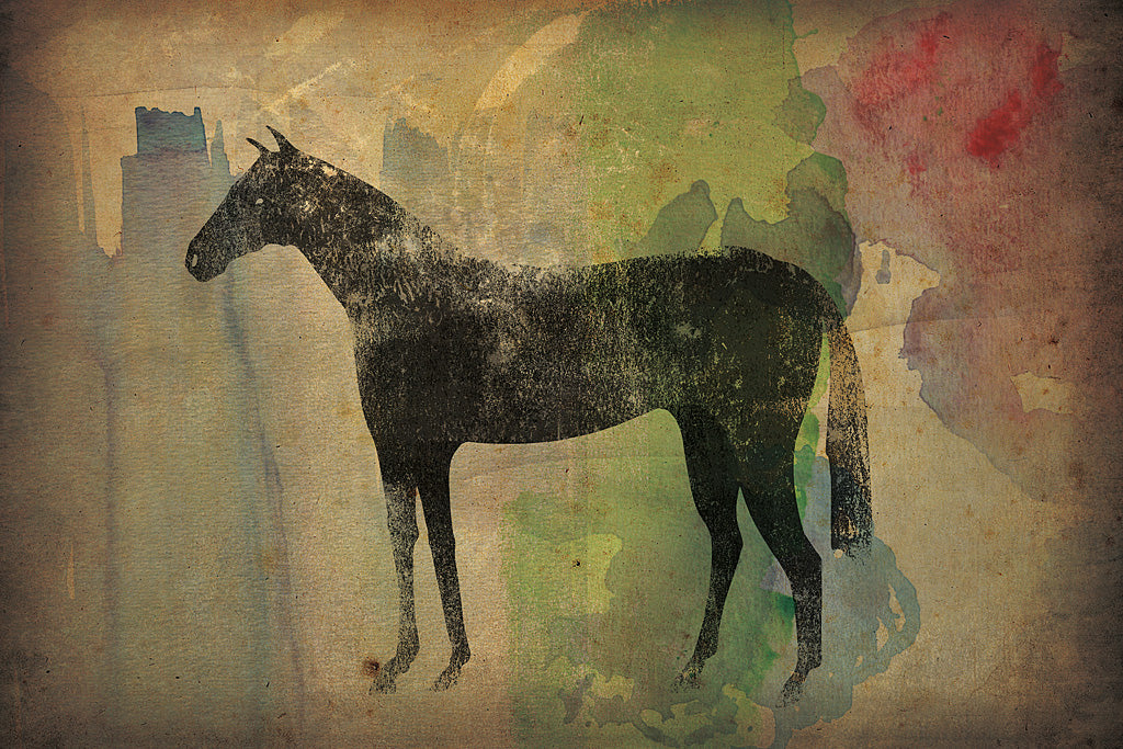 Reproduction of Cheval Noir v2 by Ryan Fowler - Wall Decor Art