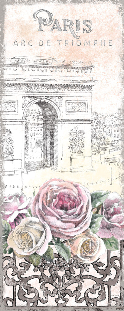 Reproduction of Paris Roses Panel VII by Beth Grove - Wall Decor Art