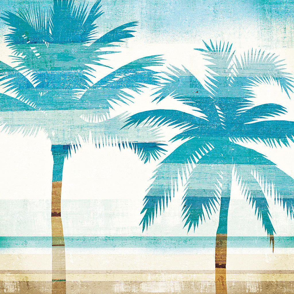 Reproduction of Beachscape Palms III by Michael Mullan - Wall Decor Art