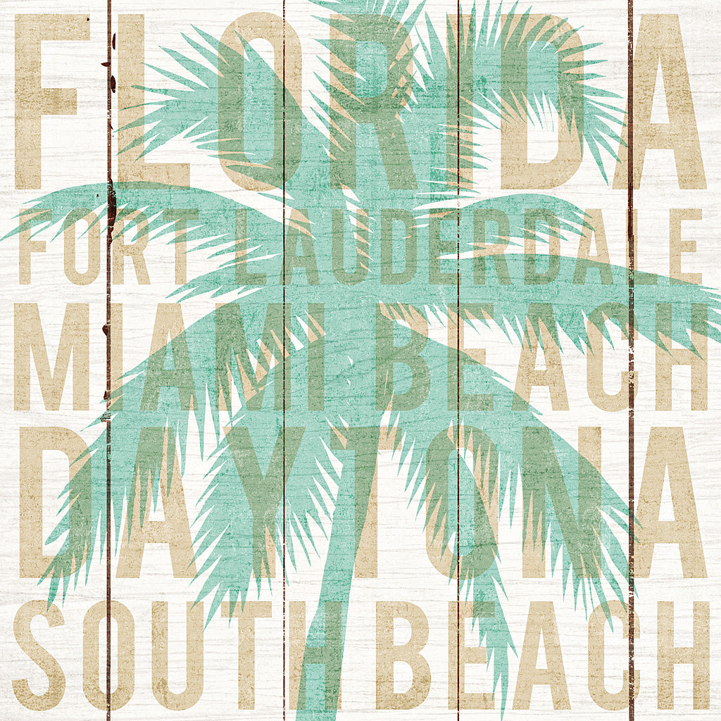 Reproduction of Bon Voyage Florida Palm by Michael Mullan - Wall Decor Art