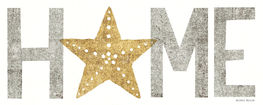 Reproduction of Under Sea Treasures Home Gold Neutral by Michael Mullan - Wall Decor Art