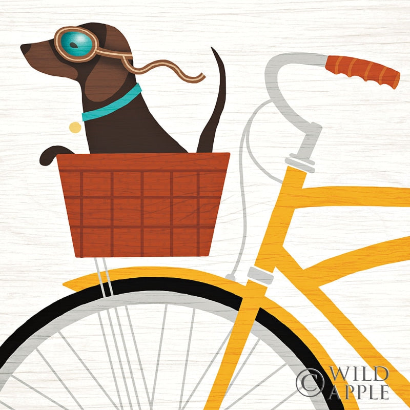 Reproduction of Beach Bums Dachshund Bicycle I by Michael Mullan - Wall Decor Art