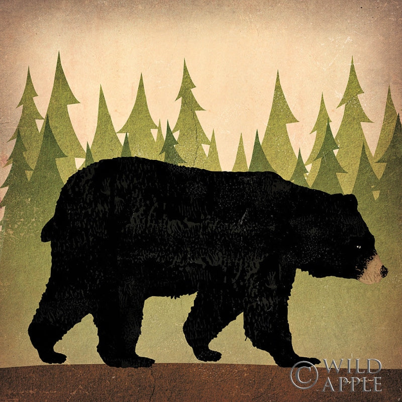 Reproduction of Take a Hike Bear no Words by Ryan Fowler - Wall Decor Art