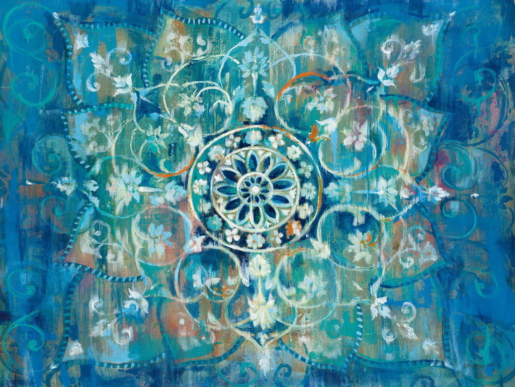 Reproduction of Mandala in Blue I by Danhui Nai - Wall Decor Art