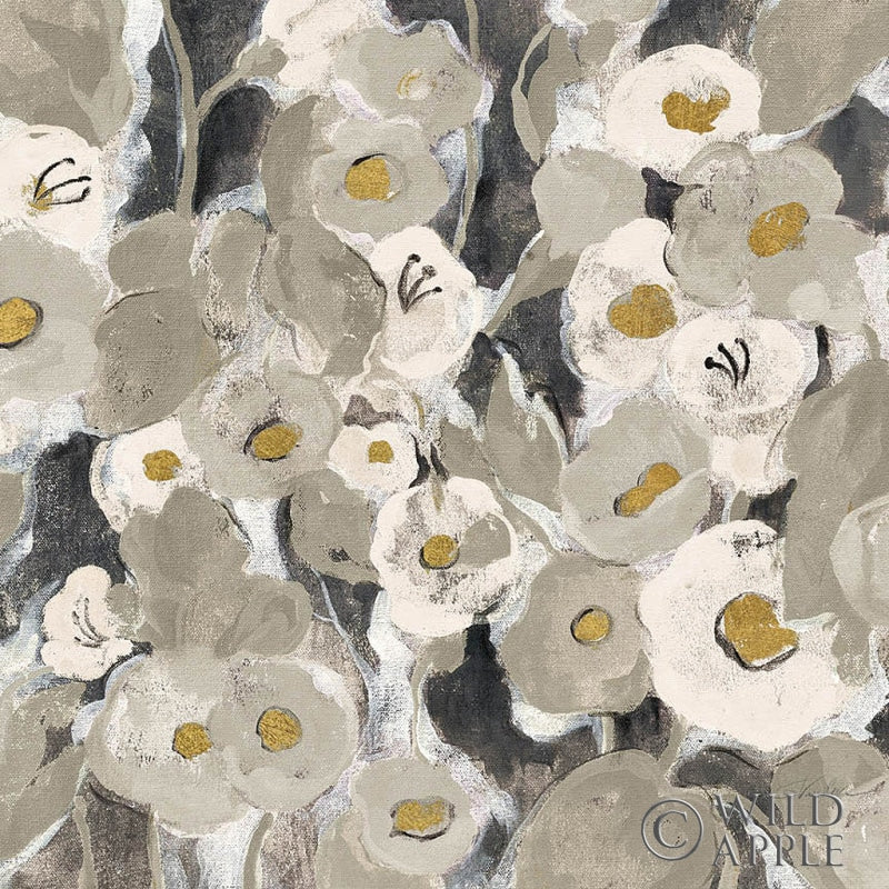 Reproduction of Velvety Florals Neutral II by Silvia Vassileva - Wall Decor Art
