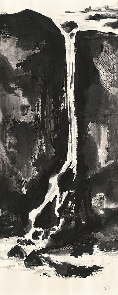 Reproduction of Sumi Waterfall View II Panel by Chris Paschke - Wall Decor Art