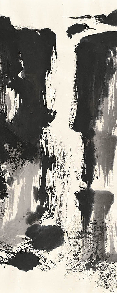 Reproduction of Sumi Waterfall View IV Panel by Chris Paschke - Wall Decor Art